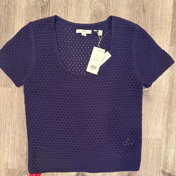 NWT Vince Women's Textured Scoop Neck Sweater Small - Picture 7 of 8